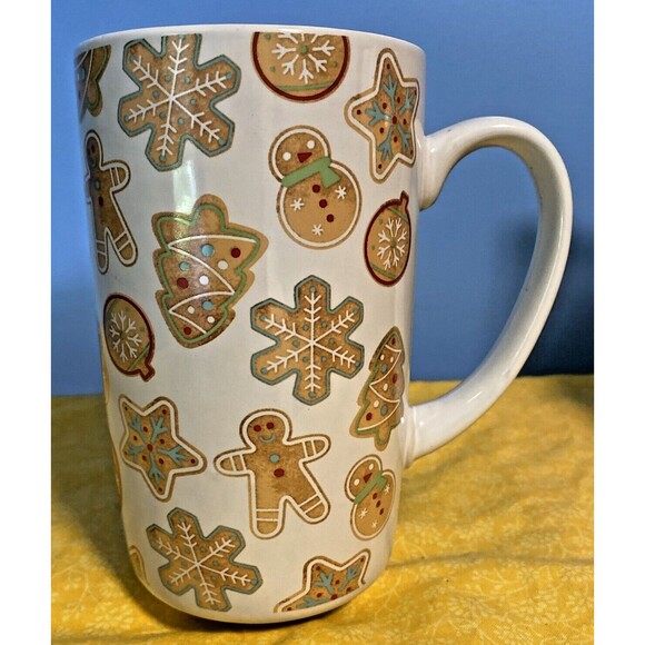 Boston Warehouse 20 oz Latte Mug Holiday Christmas Festive Cookies 22oz New 2022 - Picture 1 of 6